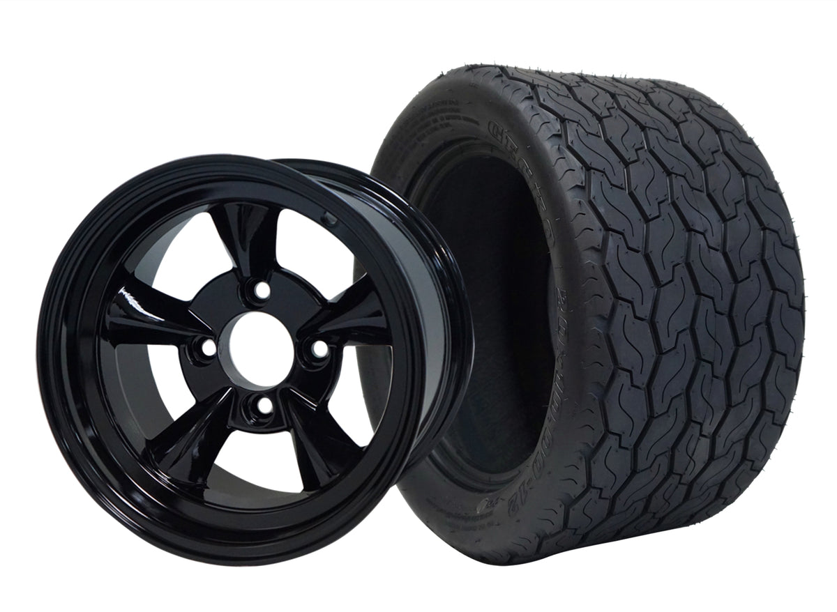 12" God Father Wheels & Tire Combo The Golf Cart Farm
