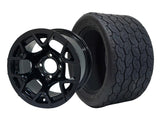12" Rally Black Wheels & Tire Combo