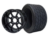 12" Storm Trooper Black Wheels & Tire Combo