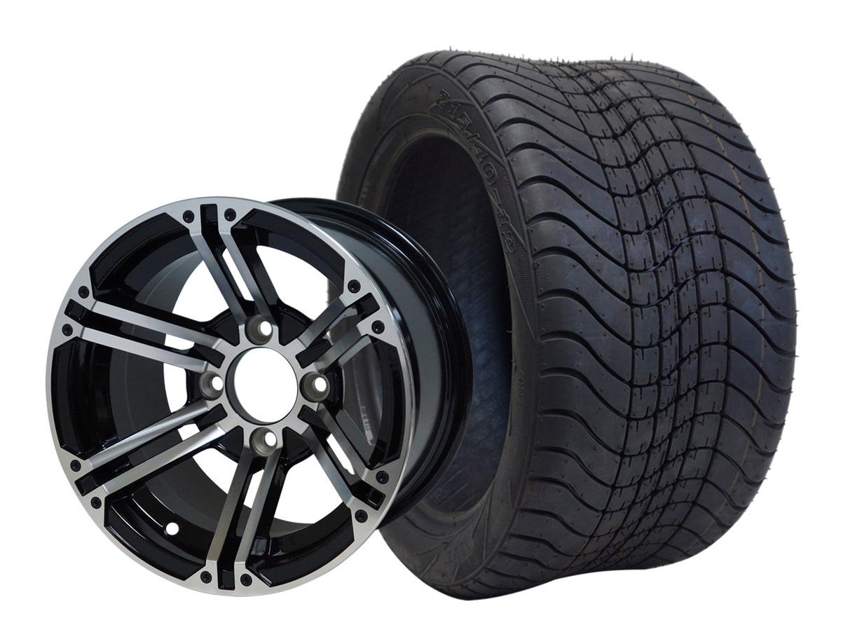 12" Terminator Wheels & Tire Combo The Golf Cart Farm