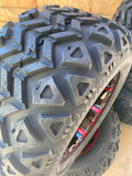 Custom 10” Golf Cart Wheels mounted to All Terrain Tires
