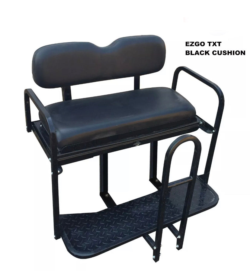 Black Replacement Seat Cushions for Golf Cart Rear Seat - Jasons Golf Carts