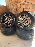 12” Bulldog Wheels Mounted to 215/40-12 Low Profile Tires