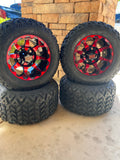 Custom 10” Golf Cart Wheels mounted to All Terrain Tires