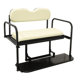 EZGO RXV Golf Cart Rear Flip Seat Kit with Steel Frame | Compatible with 2008 and Newer EZGO RXV Models