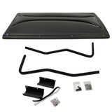 OEM Club Car Precedent, Tempo & Onward 4 Passenger Extended Roof Canopy Kit Black (47570464001)