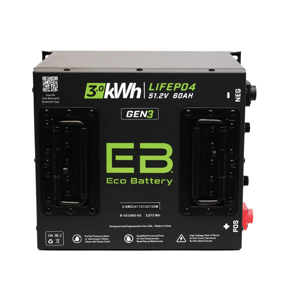 EcoBattery Gen3 51V 60AH Lithium Golf Cart Battery Bundle