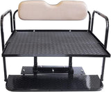 CLUB CAR PRECEDENT GOLF CART REAR FLIP SEAT KIT WITH STEEL FRAME | COMPATIBLE WITH 2004-UP MODELS (BUFF)