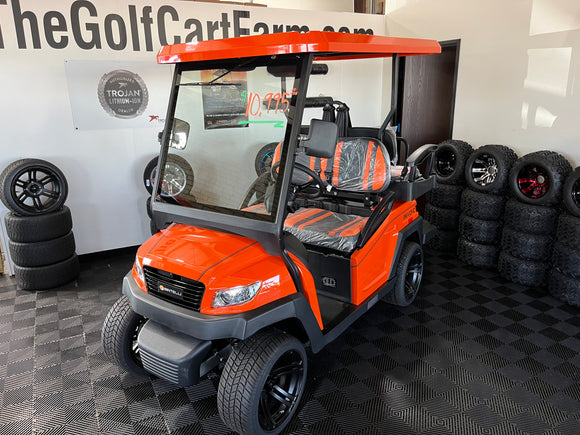 2023 Bintelli - Orange Beyond Golf Cart 4 Passenger with a backseat