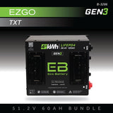 Eco Battery Gen3 51V 60AH Lithium Golf Cart Battery Bundle
