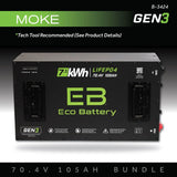 Eco Battery Gen3 72V 105Ah Lithium Golf Cart Battery Bundle