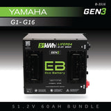 Eco Battery Gen3 51V 60AH Lithium Golf Cart Battery Bundle