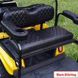 Universal Golf Cart Back Seat Covers- Black
