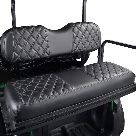 Universal Golf Cart Back Seat Covers- Black