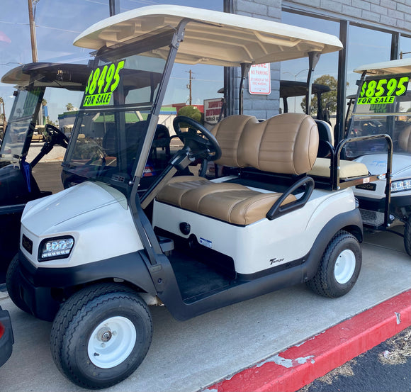 2020 Club Car - Tempo in White 4PR Golf Cart w/ NEW Lithium Battery & Backseat