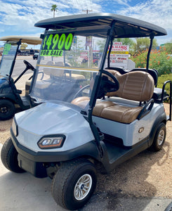 2018 CLUB CAR- TEMPO IN GRAY 4 PASSENGER GOLF CART W/ NEW FOLDING BACKSEAT