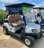 2018 CLUB CAR- TEMPO IN GRAY 4 PASSENGER GOLF CART W/ NEW FOLDING BACKSEAT