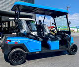 2024 Bintelli Nexus 4 Passenger Golf Cart in Ocean Blue with New 72v Lithium Battery