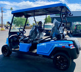 2024 Bintelli Nexus 4 Passenger Golf Cart in Ocean Blue with New 72v Lithium Battery