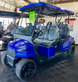 2024 Bintelli Nexus 4 Passenger Golf Cart in Hydro Blue with a 72v Lithium Battery