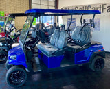 2024 Bintelli Nexus 4 Passenger Golf Cart in Hydro Blue with a 72v Lithium Battery