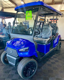 2024 Bintelli Nexus 4 Passenger Golf Cart in Hydro Blue with a 72v Lithium Battery