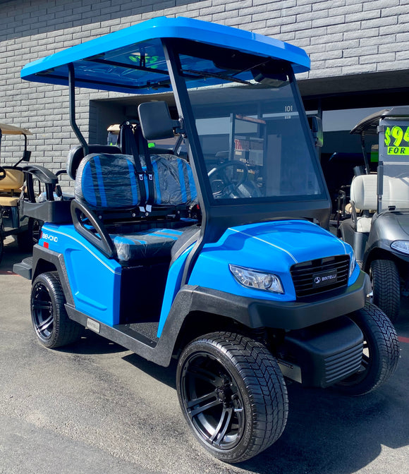 2025 Bintelli Beyond LITE 4 Passenger Golf Cart in Ocean Blue with New 105ah Lithium Battery