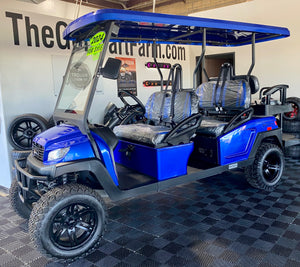 **$1,000 OFF**  2024 Bintelli-Beyond in Hydro Blue Lifted Limo 6PR Golf Cart w/ NEW 105ah Lithium Battery