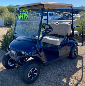 2018 EZGO TXT 4PR Golf Cart in Dark Blue w/ Factory Lithium Battery