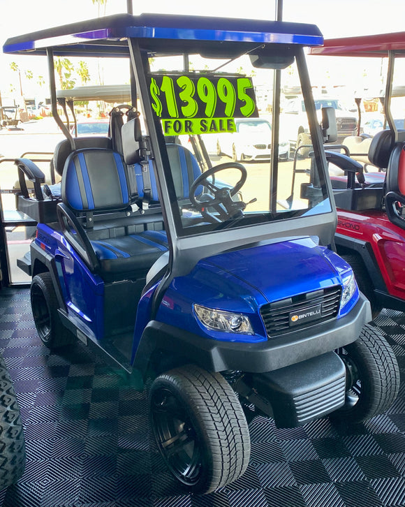 **$1,000 OFF**  2024 Bintelli - Beyond in Hydro Blue 4PR Golf Cart with 105ah Lithium Battery & Updated Touchscreen