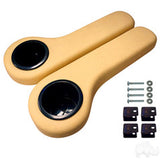 RHOX Universal Rear Seat Arm Rest with Cup Holder Set