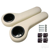 RHOX Universal Rear Seat Arm Rest with Cup Holder Set