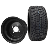 10" Steel, Black, 10x7 3:4 offset Wheel & Tire Combo