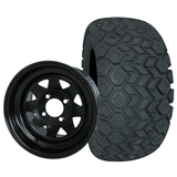 10" Steel, Black, 12x7.5, 3:4.5 Offset Wheel & Tire Combo