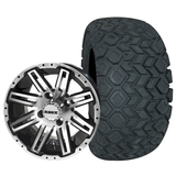 12" RHOX RX265, Machined Gloss Black Wheel & Tire Combo