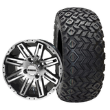 12" RHOX RX265, Machined Gloss Black Wheel & Tire Combo