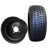 10" Steel, Black, 10x7 3:4 offset Wheel & Tire Combo