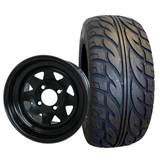 10" Steel, Black, 12x7.5, 3:4.5 Offset Wheel & Tire Combo