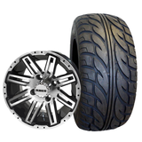 12" RHOX RX265, Machined Gloss Black Wheel & Tire Combo