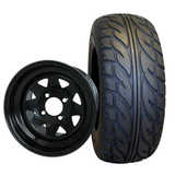 10" Steel, Black, 12x7.5, 3:4.5 Offset Wheel & Tire Combo