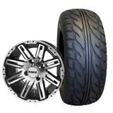 12" RHOX RX265, Machined Gloss Black Wheel & Tire Combo