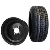 10" Steel, Black, 10x7 3:4 offset Wheel & Tire Combo
