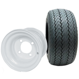 8" Steel, White Standard Wheel & Tire Combo