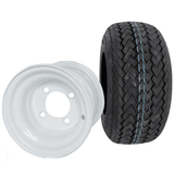 8" Steel, White Standard Wheel & Tire Combo
