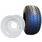 8" Steel, White Standard Wheel & Tire Combo