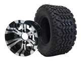 SGC 10″ Vampire Machined/Black Wheel – Aluminum Alloy / STEELENG 20″x10″-10″ All Terrain Tire DOT approved (SET of 4)
