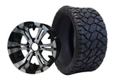 SGC 14″ Vampire Machined/Black Wheel – Aluminum Alloy / STEELENG 20″x8.5″-14″ STINGER Hybrid AT Tire DOT approved (SET of 4)