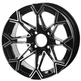 SGC 14″ Thunder Machined Black Wheel – Aluminum Alloy (Set of 4)