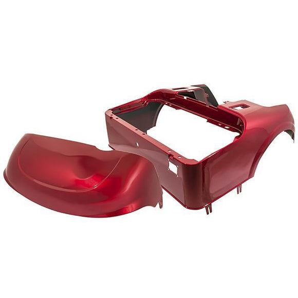 EZGO RXV Inferno Red Metallic Body Kit (2008–2023) — OEM Front & Rear Body Set