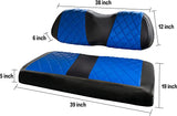 Golf Cart Farm- Club Car DS Seat Cover- Black and Blue